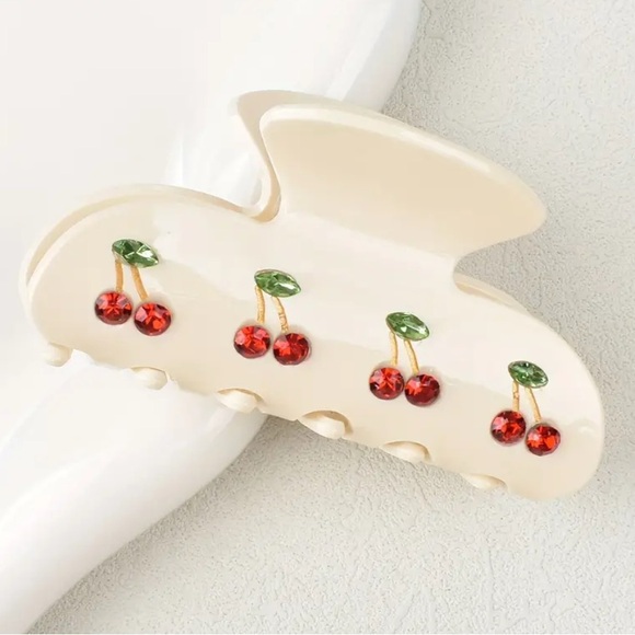Cherry Rhinestone Hair Clips - Pick One NIP - Picture 3 of 7
